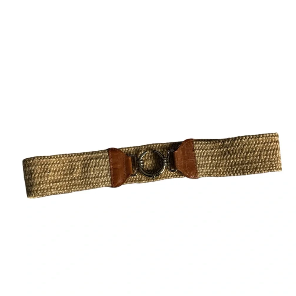 Vintage Woven Gold Tone Buckle Belt Women's‎ One Size